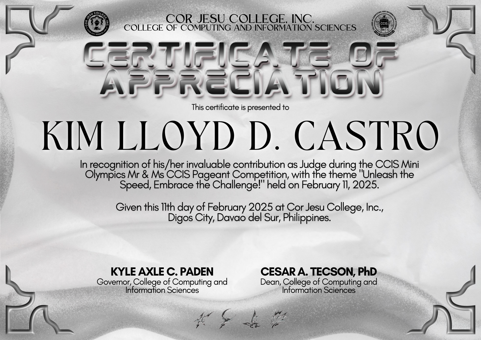 Judge certificate layout 1